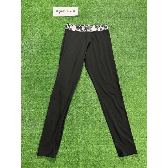 VICTORIAS SECRET PINK Exercise WOMEN Size Medium YOGA SPANDEX Black - Picture 1 of 2
